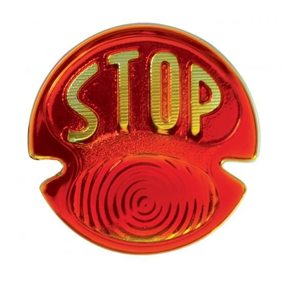 1928-31 Ford Tail Light Glass Lens with "STOP" Script
