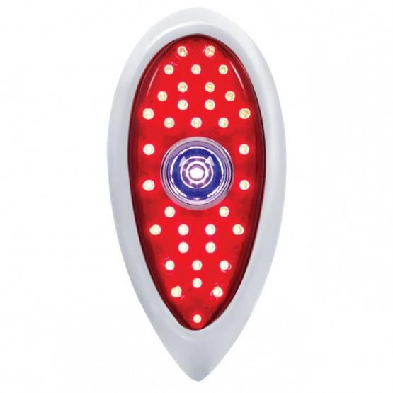 1938-39 Ford Flush Mount LED Tail Light Flushmount w/ Blue Dot