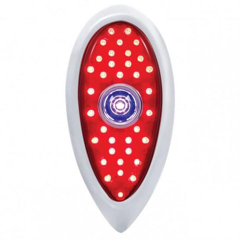 1938-39 Ford Flush Mount LED Tail Light Flushmount w/ Blue Dot
