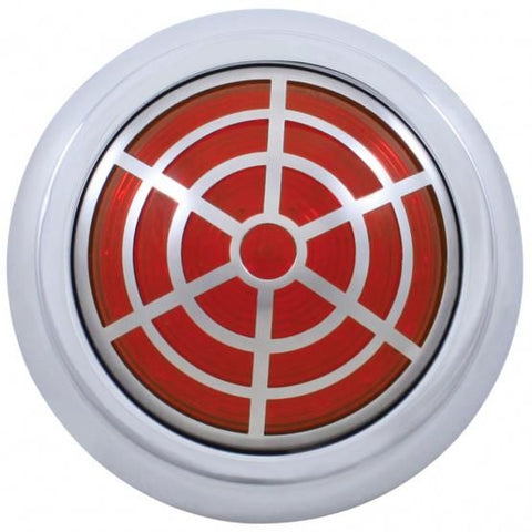1950 Pontiac Style LED Tail Light, Spider Web Chrome Bezel