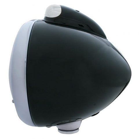 Black Guide 682-C Style Headlight & Dual Function LED Turn Signal