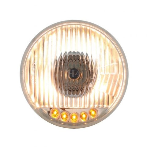 5 3/4" Halogen Headlight with 5 Amber LED Position Lights