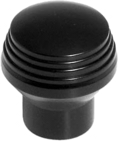 Satin Black Art Deco Knob