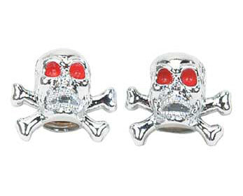 Chrome Skull Valve Caps