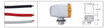 Small 4 LED Rod Light Red