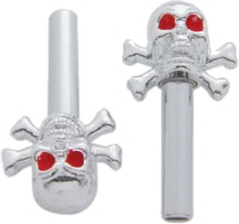 Chrome Skull Door Knobs