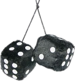 3" X 3" Classic Fuzzy Dice