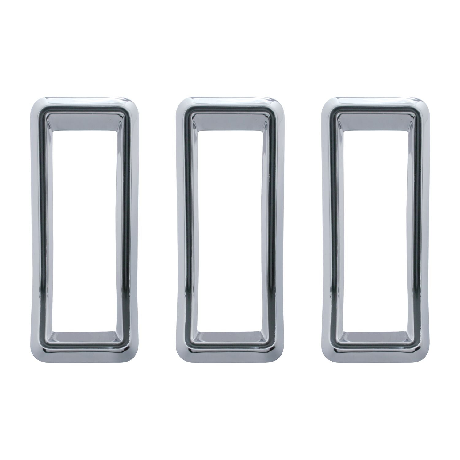 1968 Ford Mustang Tail Light Bezels w/ Black Detail (3 Pack)