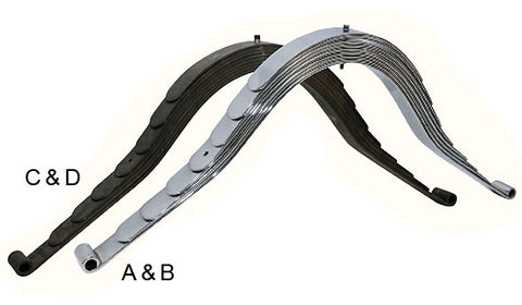 Model A Style Rear Spring Plain with Reversed Eyes | Kustom King Parts